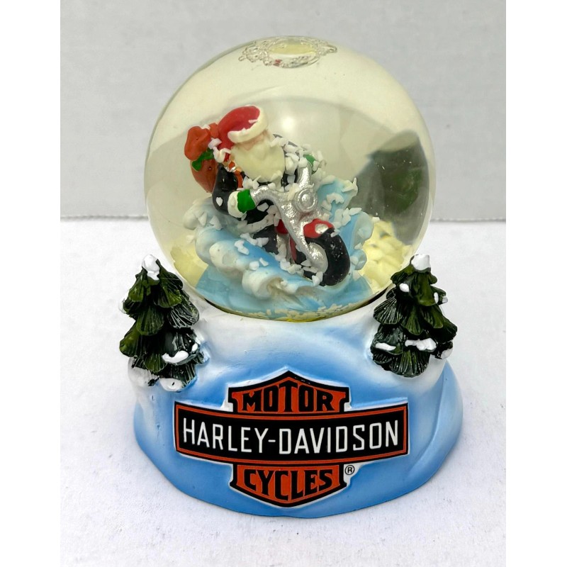 2004 Harley Davidson Mini Holiday Snow Globe Biker Santa 96884-05V