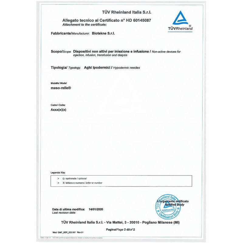 Biotekne 23684 Sclerotherapy Needle Filler 32G 0.23 x 12 mm,