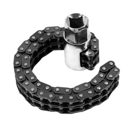 Chain Oil Filter Wrench, 14 cm Heavy Chain Type Oil Filter Wrench, 52 Knots and Double Chain Wrench, Universal Chain Strap Wrench for Car Oil Filters