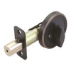 Keyed Entry Door Deadbolt with One Keyed Side and Twist-Knob