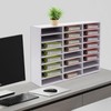 MhdunueSK Literature Organizer,Desktop File Sorter Mail Center,Paper Storage Cabinet with