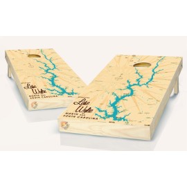 Lake Wylie Cornhole Board Vinyl Wrap Skins Laminated Sticker Set Decal