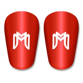 MediCaptain MiniGuards - Mini Shin Guards for Soccer Players - Tiny Shin Pads for Men, Women, Teens - Miniature Shin Guards 3.9 x 2.4 inch - Perfect for High Level Soccer Athletes (Red)