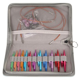 Circular Needle,Circular Knitting Needle Set 3 to 8mm Interchangeable Assorted Colors Circular Needle Set with Storage Bag for Craft