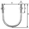 AERZETIX - C48540 - Set of 5 U bolts and