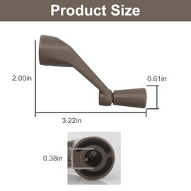 Llhhs Window Crank Handle Replacement for Andersen Operator Handle 0532408, 3/8" Spline Crank Handle Compatible with Andersen Casement Window - Stone (1974 to 1995)