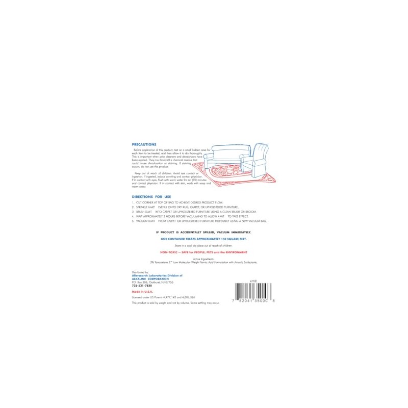 Allersearch X-Mit Anti-Allergen Carpet Cleaning Powder