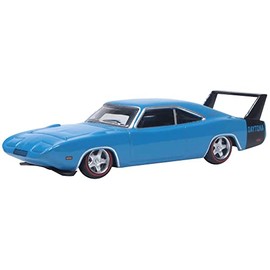 1969 Charger Daytona Bright Blue with Black Tail Stripe 1/87 (HO) Scale Diecast Model Car by Oxford Diecast 87DD69004