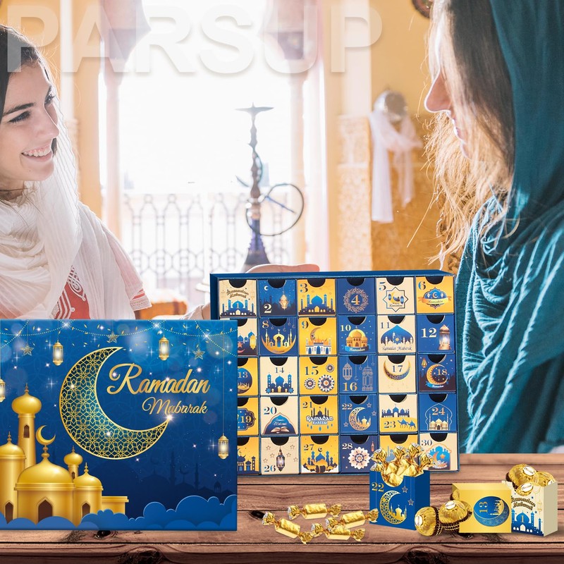 Ramadan Advent Calendar with Drawers, 30 Empty Boxes for 30