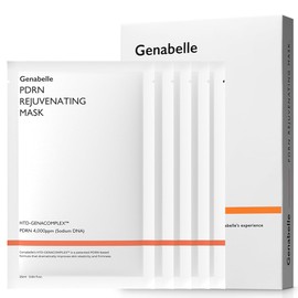 Genabelle PDRN Rejuvenating Mask Sheet - Lightweight Glass Skin & Toning Mask Sheet with PDRN, Niacinamide, Hyaluronic Acid, To Deeply Hydrate, Cool, and Visibly Plump the Skin, 0.84 fl oz* 5ea