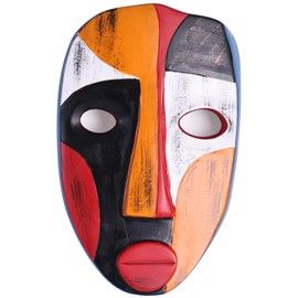 QIANLING African Masks Wall Decor, Resin Abstract African Mask, African Masks Wall Decor for Home Decor Modern, African Tribal Art Wall Decor,Wall Hanging Masks for Living Room, Office, Bedroom