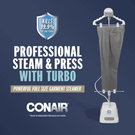 Conair Full Size Garment Steamer for Clothes, Turbo ExtremeSteam 1875W Professional Steam and Press