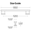 Alzassbg 15 Pack Brushed Antique Brass Cabinet Pulls, 6-1/4 Inch(160mm)