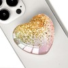 Ksadiye Expandiing Moblile Cell Phone Grip Heart Shape Glass Holder