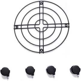 Soporte móvil para plantas, con ruedas, carrito rodante, para patio, soporte de plantas de metal, para jardín, base ajustable para flores para interiores y exteriores (30 x 6 cm)