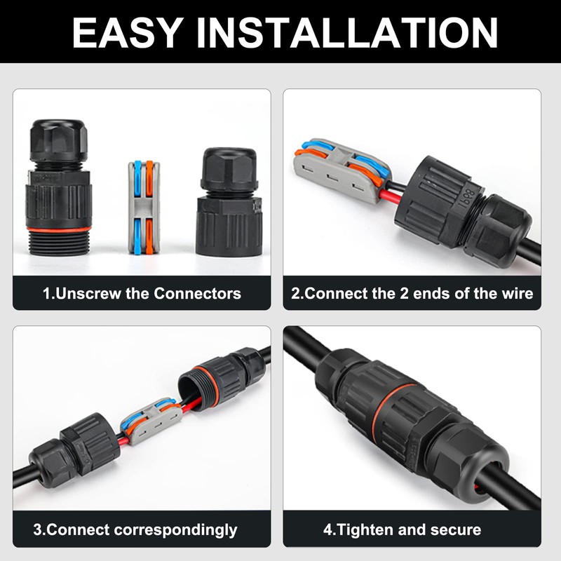 Rierdge 12 Pack 1/2" NPT Cable Glands Waterproof Connectors, Adjustable