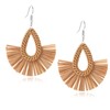 Boho Summer Beach Earrings for Women Lightweight Straw Wicker Earring