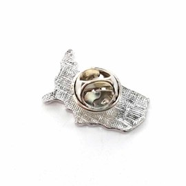 [F NODE] American Flag Design Pin Badge Country Silhouette Shape 2.5cm x 1.5cm Alloy, Alloy Steel