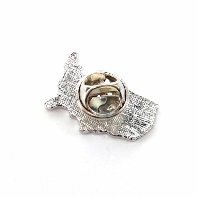[F NODE] American Flag Design Pin Badge Country Silhouette Shape