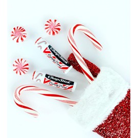 ChapStick Lip Balm, Candy Cane, 6-Count – Fresh & Minty Lip Moisturizer, Stocking Stuffer, 0.15 Oz Ea