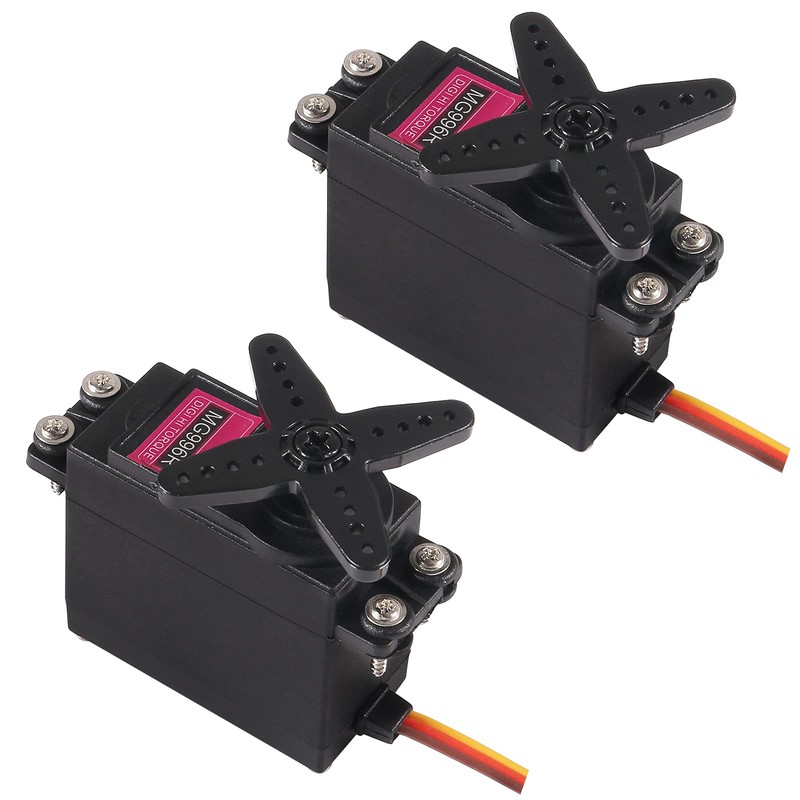 AEDIKO 2pcs MG996R Servo Motor Control 180 Angle Metal Gear