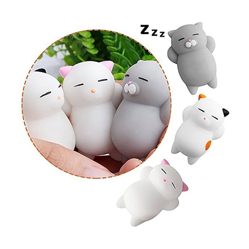 Squishies Kawaii, 4 Pcs Cat Squishy Mini Squishies Stress Mochi
