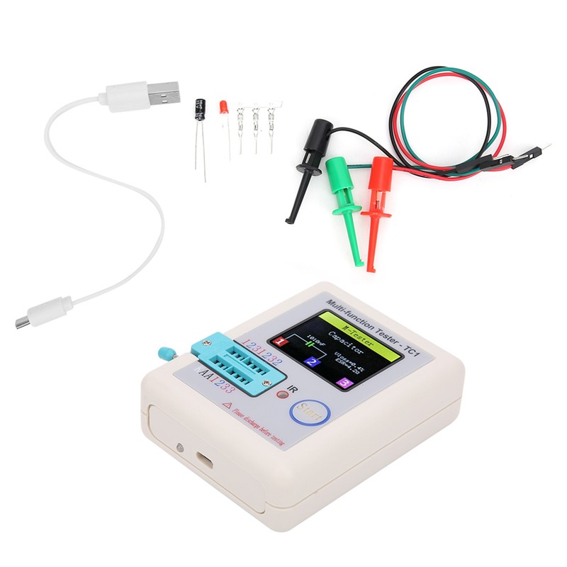 Multifunction Transistor Tester 1.8in TFT Display Screen LCR‑TC1 for Capacitor