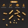 sourcing map 20Pcs Set Screws M4x8mm Brass Cone Point Hex
