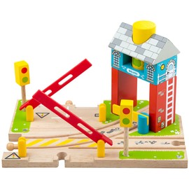 Bigjigs Rail Signal Box Tunnel - Wooden Train Set Accessories, Tunnels For Trains & Railway Sets, Classic Kids Toys, Compatible With Other Major Wood Rail Brands, For 3+ Year Olds