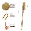 Axinost Wire Brush Set, Straight Brush, Brush with Wooden Handle,