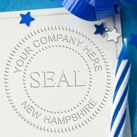 Handheld New Hampshire Corporate Seal Embosser, Company Seal Embossing Stamp for New Hampshire, Size 1-5/8, Non-Profit Seal, Non Profit Business Seal