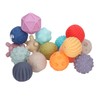 16PCS Baby Soft Textured Sensory Balls Toddlers Exploration Toys Sensory