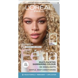 L'Oreal Paris Feria Multi-Faceted Shimmering Permanent Hair Color, 100 Pure Diamond (Very Light Natural Blonde), Pack of 1, Hair Dye