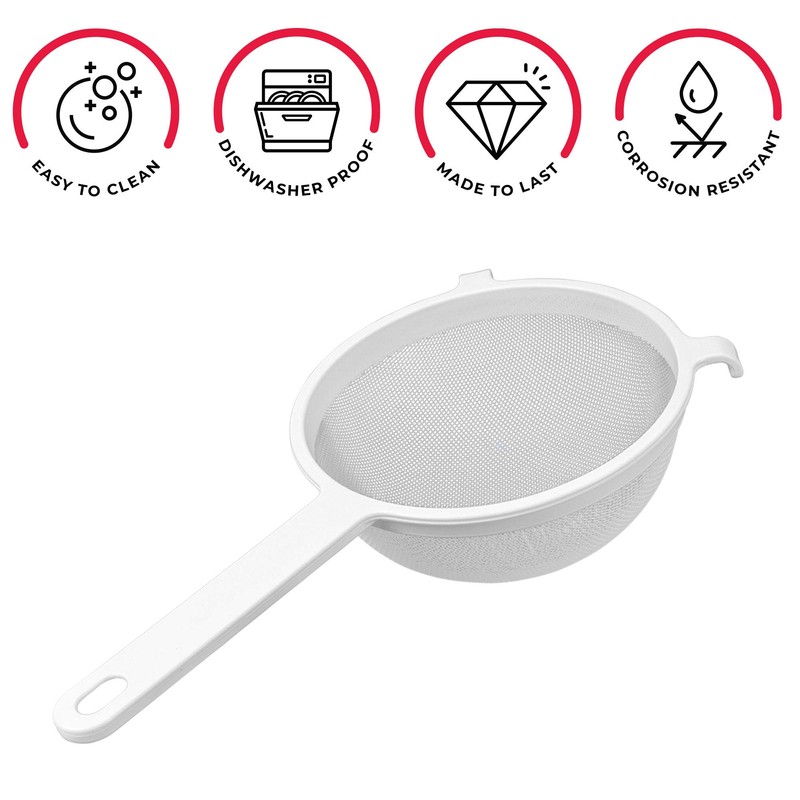 Metaltex 111618 Plastic Kitchen Sieve White 18 cm