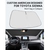Parasol plegable para parabrisas delantero, ajuste personalizado, para Toyota Sienna