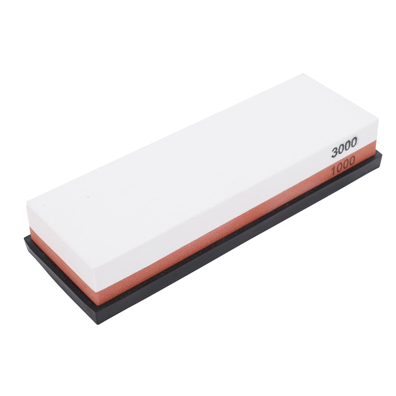 Household Knife Sharpening Stone White Corundum Whetstone with Base 1000