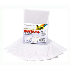 Folia 195000 Envelopes made from Tracing Paper Pack of 50 White