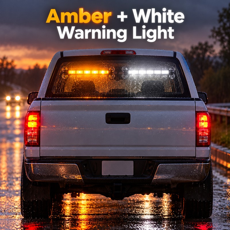162 LED Dual Car Windshield Strobe Warning Light Bars, 12–24V