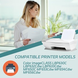 CRG067 Toner Cartridges Compatible for Canon Color imageCLASS LBP630C LBP632Cdw LBP633Cdw MF650C MF653Cdw MF654Cdw MF656Cdw Printers, with Chip, High Yield 3100 Pages, Vivid Colors (Black)