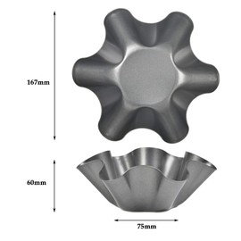 FOCCTS 6 Pack Taco Salad Shell Mold, Non-Stick Taco Bowl Shell Maker, Extra Thick Steel Tortilla Shell Maker, 6 inch Carbon Steel Taco Salad Bowl Maker for Kitchen