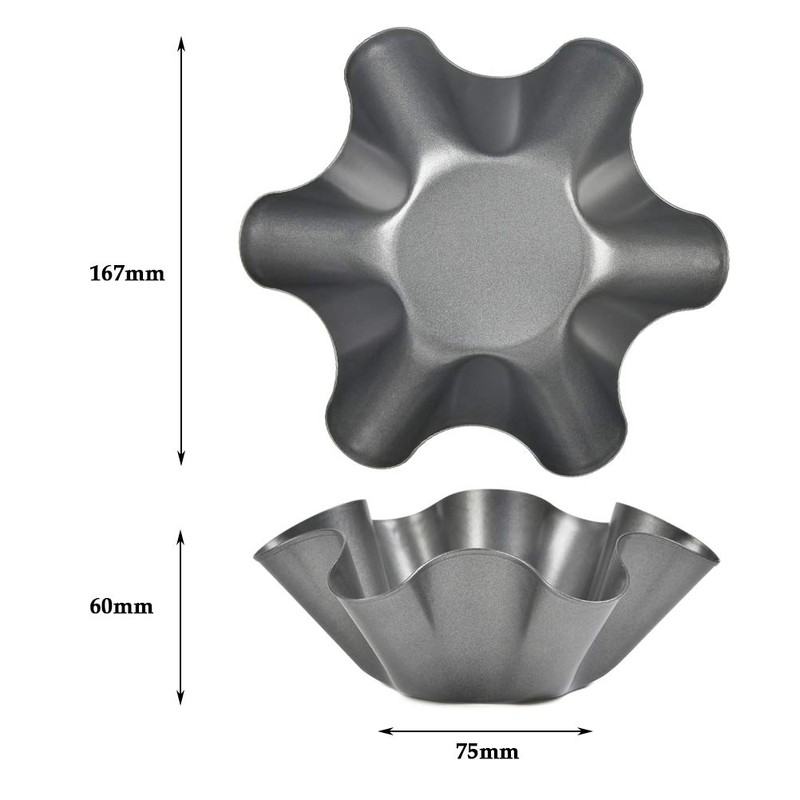 FOCCTS 6 Pack Taco Salad Shell Mold, Non-Stick Taco Bowl
