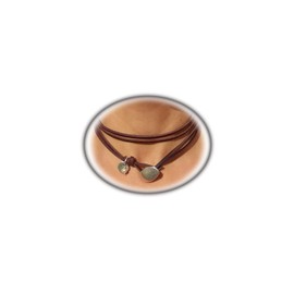 FUTIMELY Trendy Boho Choker Necklaces for Woman,Vintage Layered Leather Cord Necklace,Hippie Cow Women Necklace Gift Jewelry Statement Necklace (Round)