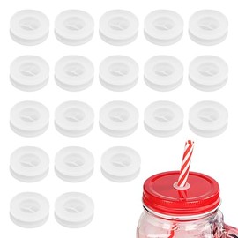 LALAFINA 20 Tapones De Silicona Para Agujeros De Paja Tapones Para Tapas De Frascos Sellos Reutilizables Para Tapas De Tarros Anillos De Fijación Para