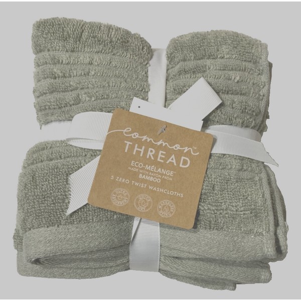 Common Thread NWT 5 Washcloths Common Thread ZERO TWIST Soft