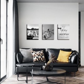 raiqtols Vintage Cocktail Wall Art Set of 3, Black and White Bar Cart Wall Decor, Funky Girly Cocktail Aesthetic Pictures for College Dorm Apartment Living Room Wall Decor 12x16 in Framde