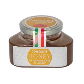 Louisa's Acacia Ginger Honey | Multi-Award-Winning Italian Raw & Pure Honey | Natural Root Ginger Infusion | GMO, Gluten & Allergen Free | Immune Boosting | 350g