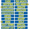EZ Lettering Yellow and Blue Car Dealer Windshield Stickers Slogans