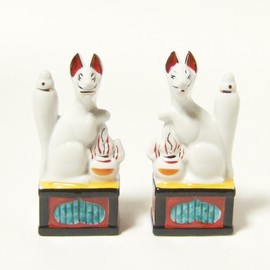 MOA feteli moafetexi 神棚 God Hardware for ■ inaricho Fox The Fox Pair of you * Medium * 4 Dimension * with Box * Size Height 12.5 