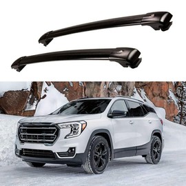 Roof Rack Cross Bar Compatible with GMC Terrain 2025 2026 with Lock Aluminum Cross Bars Lockable Crossbar Luggage Rack for Rooftop Cargo Carrier Luggage Snowboard (Black)