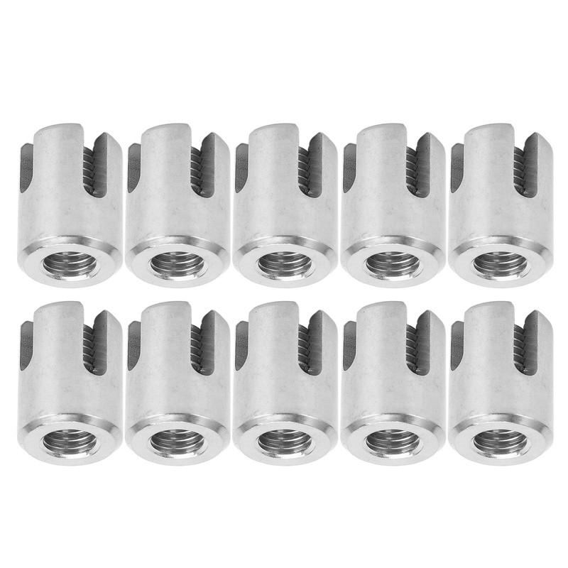 10Pcs Cross Cable Clamp Stainless Steel Wire Railing Clamp Fastener